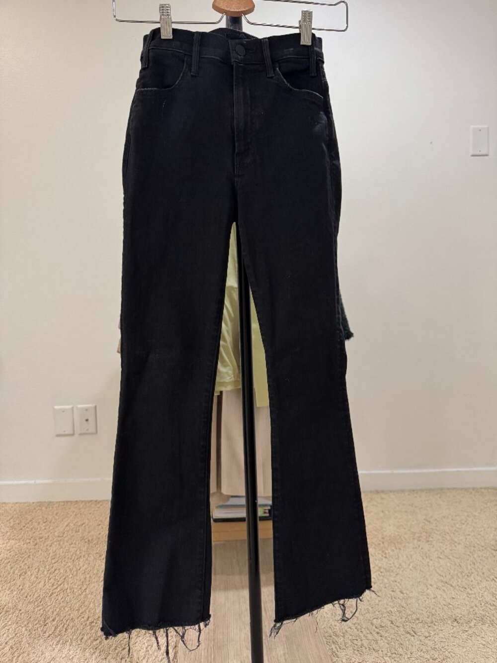 Lil Mother Hustler Ankle Fray Jeans Black